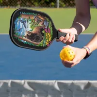 The Encounter bear hunting humorous Pickleball Paddle