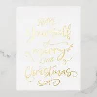 Have Yourself a Merry Little Christmas, Simple Foil Holiday Postcard