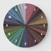 Circular Gradient Earthy Rainbow Large Clock