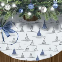 Blue Christmas Pattern#5 ID1009 Brushed Polyester Tree Skirt
