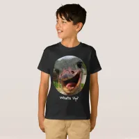 Funny Ostrich Bird Photo What's Up Kid's T-Shirt