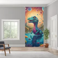 Dinosaur in Space: Cosmic Adventure for Kid Blackout Curtains