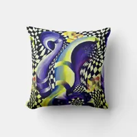 Distorted space throw pillow