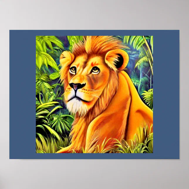 Lion au repos poster
