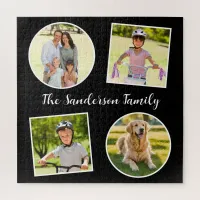 Your Family Photo Collage 4 Pictures Personalized Jigsaw Puzzle