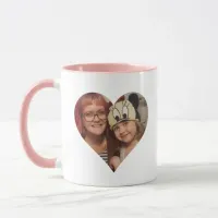 Personalized Heart Photo and Message for Mom Mug