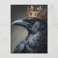 Raven in a Crown Postcard