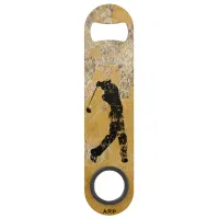 *~* Bartender Rough Gold and Tan Textured Golfer Bar Key