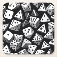 Dice Delight: A Geometric Cascade Square Paper Coaster