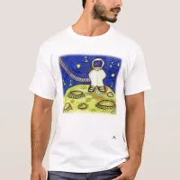 Space Meeple Astronaut Board Game Art T-Shirt