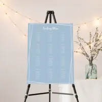 Light Blue Elegant Wedding Reception Seating Plan Foam Board