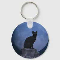 Moonlit Cat Keychain