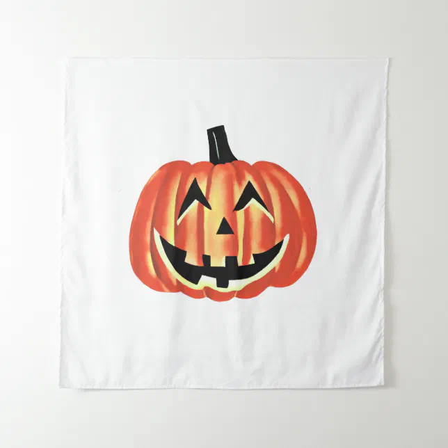 Smiling Halloween Pumpkin / Happy Halloween Tapestry