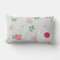 Room of Roses Small Print Lumbar Throw Pillow