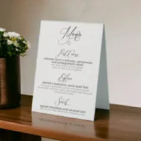 Custom Make Your Own 3-Course Dinner Menu Template Table Tent Sign