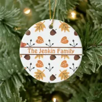 Personalized Autumn  Ceramic Ornament