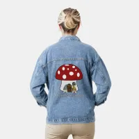 No Place Like Gnome, No Place Like Home Mushroom Denim Jacket