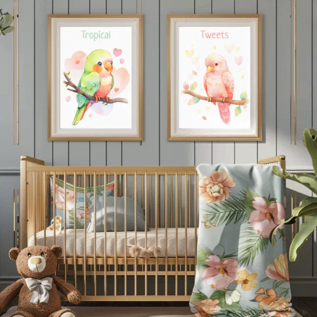 Tropical Tweets Parrot Baby Boy Poster