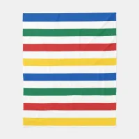 1980s Retro Style Color Stripes Fleece Blanket