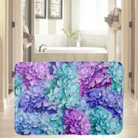 Magnificent hydrangea blossoms    bath mat