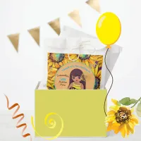 Sunflower Girl Party Birthday Thank You Favor Bag