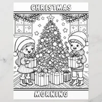 Color Me Page | Christmas Morning Bulk