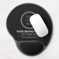 Black Personalized Logo Office Branding Promotion Gel Mouse Pad