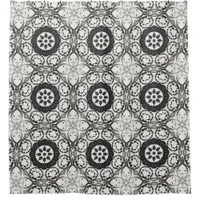 Unique Black and White Pattern Shower Curtain