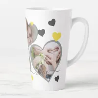 Live Laugh Love Photo Hearts Latte Mug