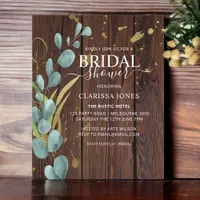 BUDGET Rustic Eucalyptus Gold Bridal Shower