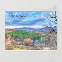 Wisconsin Autumn Scenic View Postcard