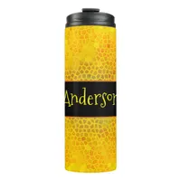 Personalized Gold  Dinosaur Hide Thermal Tumbler