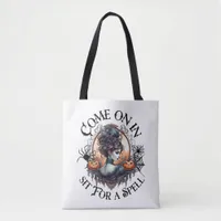 Come on In Sit for a Spell Halloween Tote bag