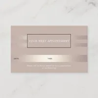 Elegant Gold And Bronze Appointment Card