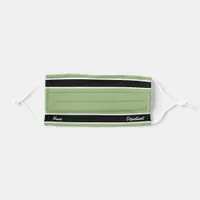 [Match Your Uniform] Pale Green w/ Black Stripes Adult Cloth Face Mask