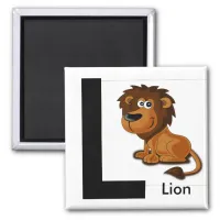 "Letter L" for Lion Children's Magnet