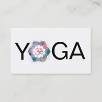 *~* Mandala OM Aum Lotus YogaTeacher Instructor Business Card