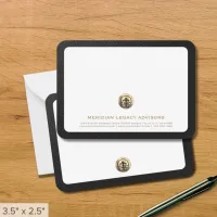 Professional Gold Logo Business Note Card