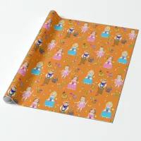 Halloween Kids Cowboys, Princesses and Ballerinas Wrapping Paper