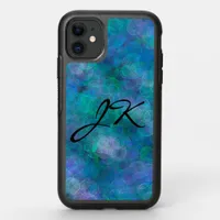 Initialed Blue Bokeh Abstract Digital Art   OtterBox Symmetry iPhone 11 Case