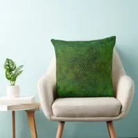 Green Dinosaur Hide Throw Pillow