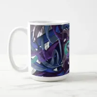 Ribbons Blue, Purple, Aqua Coffee Mug