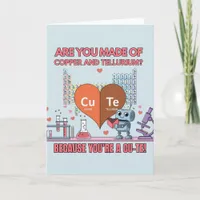 Science nerd valentine scientist Chemistry student Card