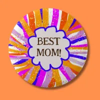 Best mom mothers day mums birthday top mam  button