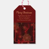 Red Merry Christmas Personalized Gift Tag