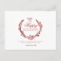 red wreath flourish Corporate PostCard