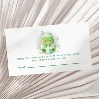 Dinosaur Egg Baby Shower Diaper Raffle  Enclosure Card