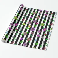 Whimsical Hand Drawn Flowers Wrapping Paper