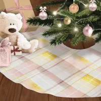 Pink Gold Christmas Pattern#7 ID1009 Brushed Polyester Tree Skirt