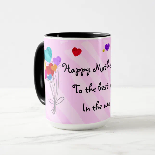 Heart balloons in paper cuts - Happy Mother’s Day  Mug